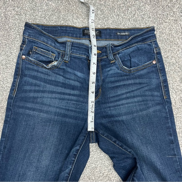 Judy Blue Jeans Women 9/29 Relaxed Fit Ankle Jeans Dark High Rise Denim Stretch - Picture 4 of 10